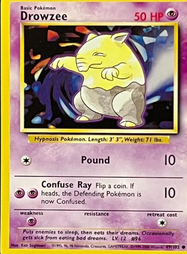 Base Set [1999-2000] Drowzee [1999-2000] Pokémon card